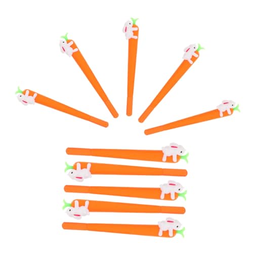 OFFSCH Radierbarer Gelstift Karotten-Kaninchen 10er-Pack Schreibstifte glatte Karotten-Geltinte neuartiger Cartoon-Stift für Büro Zuhause Schule von OFFSCH