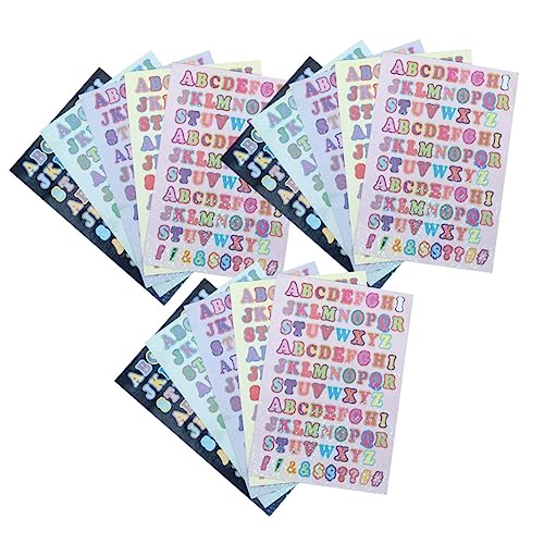 OFFSCH Selbstklebende Alphabet-Aufkleber 15 Blatt Packung Für Scrapbooking Journaling Basteln Heimbedarf OFFSCH Selbstklebende Alphabet-Aufkleber 15 Blatt Packung Für Scrapbooking Journaling Basteln Heimbedarf von OFFSCH