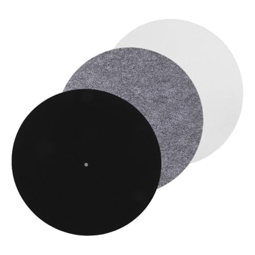 OFFSCH 3-teilige Plattenspieler-filzmatte: 30 Cm, Rutschfeste, Runde Schutzmatte Für Den Plattenteller – Schallplatten-pad Zur Geräuschreduzierung OFFSCH 3-teilige Plattenspieler-filzmatte: 30 Cm, Rutschfeste, Runde Schutzmatte Für Den Plattenteller – Schallplatten-pad Zur Geräuschreduzierung von OFFSCH
