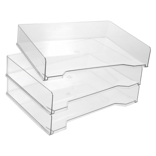 OFFSCH 3Stücke Stapelbare Aufbewahrungsboxen Für Schreibtisch Transparente Dokumenten Organizer Aus Robustem Für Büro Und Zuhause Für Ordentliche Ablage OFFSCH 3Stücke Stapelbare Aufbewahrungsboxen Für Schreibtisch Transparente Dokumenten Organizer Aus Robustem Für Büro Und Zuhause Für Ordentliche Ablage von OFFSCH