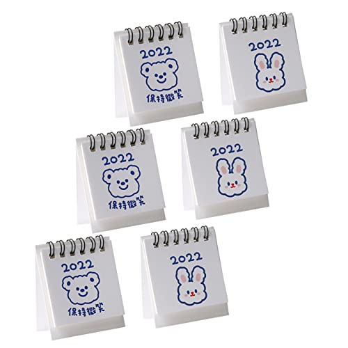 OFFSCH 6 Stück 2022 Kalender 2022 kleiner Tischkalender Kalenderplaner countdown kalender countdown calender Smiling calendar Cartoon calendar Englischer Kalender Bürokalender Papier Weiß OFFSCH 6 Stück 2022 Kalender 2022 kleiner Tischkalender Kalenderplaner countdown kalender countdown calender Smiling calendar Cartoon calendar Englischer Kalender Bürokalender Papier Weiß von OFFSCH