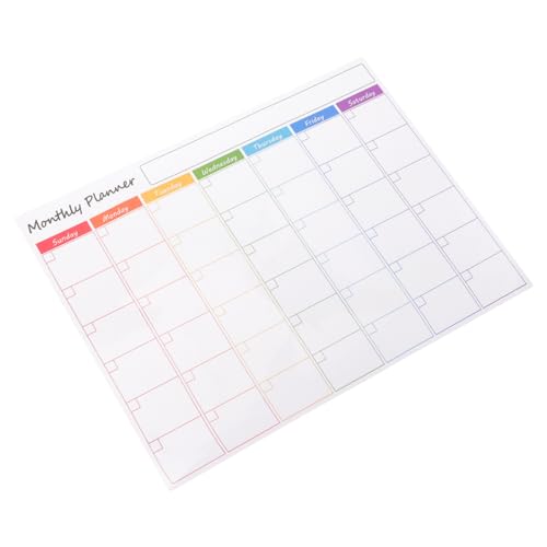 OFFSCH Magnetisches Kühlschrank Whiteboard Abwischbarer Monatsplaner Für To Do Listen Und Planungen Mit Einfacher Befestigung Durch Magnetstruktur Für Schule Büro von OFFSCH