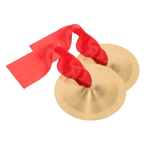 OFFSCH Trommelzymbalspielzeug kleine Becken Instrumente Daumenbecken Beckeninstrument Schlagzeug kleine Fingerbecken Handbecken Becken für Konzert Becken Kupferlegierung Golden von OFFSCH