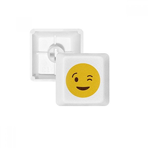 Blink Smile Emoji Illustrationsmuster PBT Tastenkappen für mechanische Tastatur, Weiß OEM ohne Markierung Print Mehrfarbig Mehrfarbig R4 von OFFbb