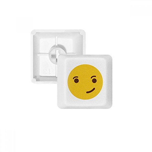 Cool Confident Yellow Cute Online Emoji PBT Tastenkappen für mechanische Tastatur, Weiß Mehrfarbig Mehrfarbig R4 von OFFbb