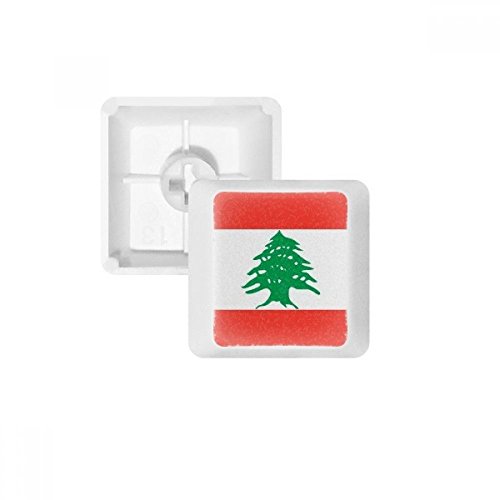Libanon National Flagge Asien Country PBT Tastenkappen für Mechanische Tastatur Weiß OEM-Nr. Markieren Print Mehrfarbig Mehrfarbig R2 von OFFbb