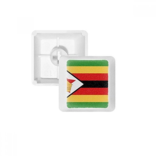 OFFbb Zimbabwe national Fahne Afrika Land pbt Tastenkappen für mechanische Tastatur weiß OEM Keine markierung drucken von OFFbb
