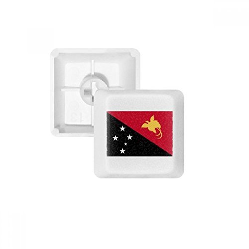 Papua New Guinea Nationalflagge Ozeanien Land PBT Tastenkappen für mechanische Tastatur, Weiß Mehrfarbig Mehrfarbig R4 von OFFbb