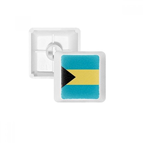 The Bahamas Nationalflagge Nordamerika Land PBT Tastenkappen für mechanische Tastatur, Weiß Mehrfarbig Mehrfarbig R1 von OFFbb