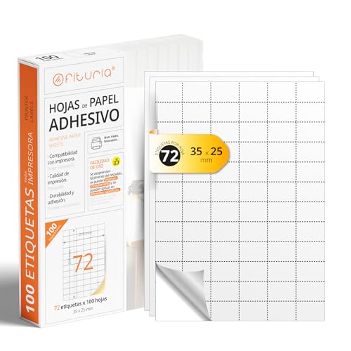 A4-Bögen mit weißen selbstklebenden Etiketten, Erstellen Sie Ihre eigenen individuellen, Sicherer selbstklebender A4-Papier, Selbstklebendes Etikett zum Bedrucken - Ofituria (72 pro Blatt, 100 Bögen) A4-Bögen mit weißen selbstklebenden Etiketten, Erstellen Sie Ihre eigenen individuellen, Sicherer selbstklebender A4-Papier, Selbstklebendes Etikett zum Bedrucken - Ofituria (72 pro Blatt, 100 Bögen) von OFITURIA
