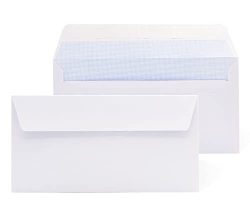 Amerikanische weiße Papierumschläge, ohne Fenster, Selbstschließender Silikonstreifen für eine einfache Versiegelung. Geeignet für den Versand von Dokumenten in Größen - Ofituria (2000 Umschläge) von OFITURIA