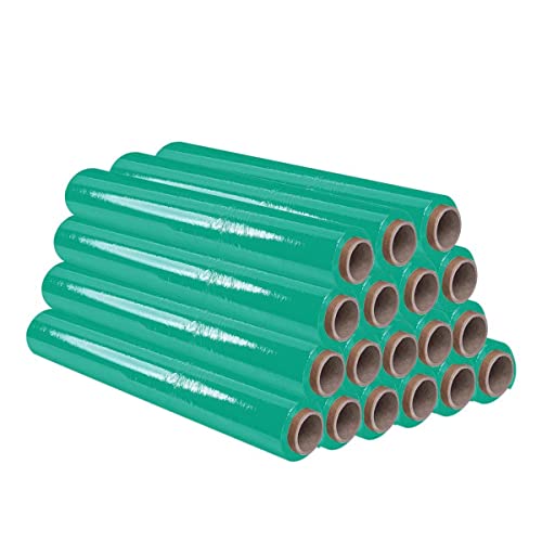 Film para Embalar 50 cm de Ancho y Estirable Hasta 300 Metros de Longitud – Rollo de Film Elástico Manual para Embalaje Industrial (24 ud, verde) von OFITURIA