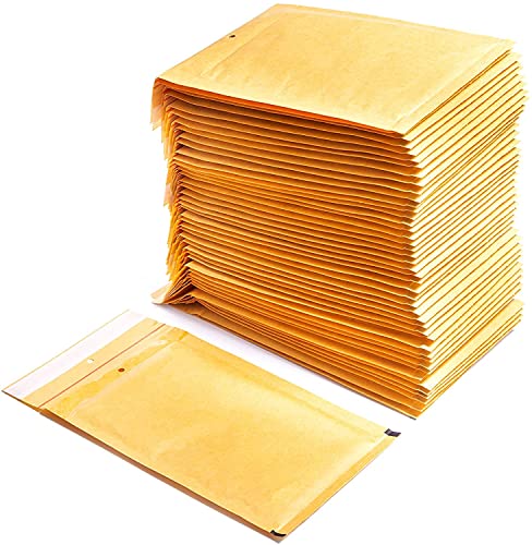 Gepolsterte Umschläge aus Polyethylen-Innenpolster, Farbe Braun, Versandtaschen mit Kapazität für Dokumente mit einer maximalen Fläche (50 Polsterumschläge, 230x340 mm) von OFITURIA