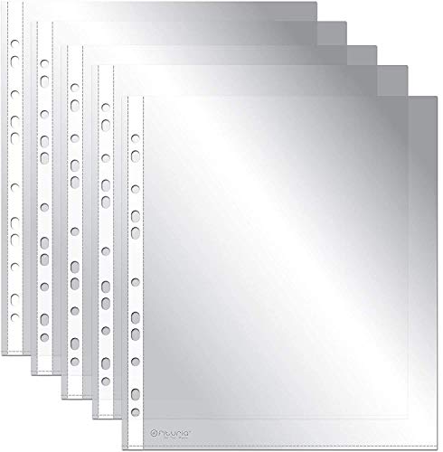 OFITURIA COM0067 Pack 2 - Fundas Perforadas Multitaladro Para Folios, 100 Unidades, Fabricadas En Polipropileno (80 MICRAS) Piel de Naranja von OFITURIA