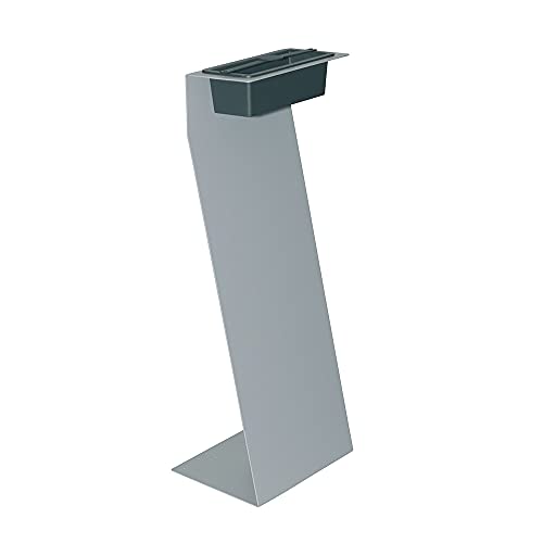 OFITURIA Cenicero de Pie y Pared para Exterior Metálico Color Plata Recoge Colillas Negro Extraíble von OFITURIA