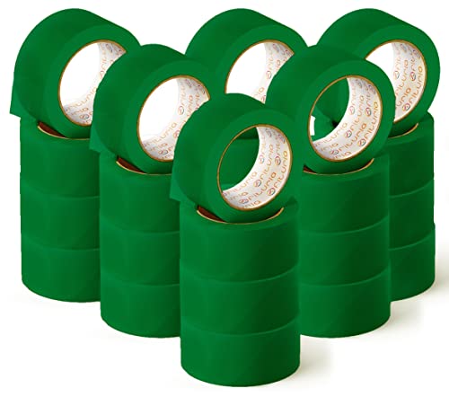 OFITURIA Klebeband, Farbe Grün, Klebeband zum Verpacken und Organisieren Ihrer Kartons und Sendungen, Siegel in verschiedenen leuchtenden Farben 66 m x 48 mm (24 Einheit - Grün) von OFITURIA