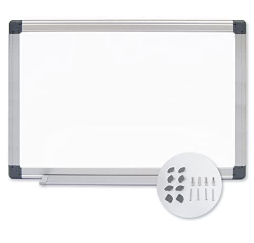 OFITURIA Multifunktions-Whiteboard für Wochenplaner, Warntafel mit Magneten, exklusive Verwendung mit löschbaren Markern (90 x 60 cm), weiß, COM0413 von OFITURIA