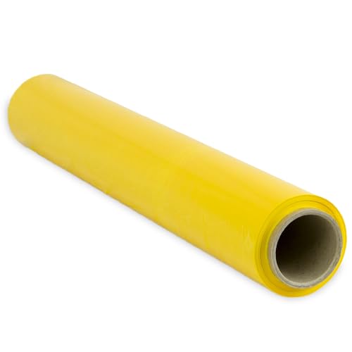 Ofituria Folie, Gelb, zum Verpacken von 50 cm Breite und dehnbar bis zu 300 Meter Länge, elastische Folie, manuell für industrielle Verpackung, 1 Stück von OFITURIA