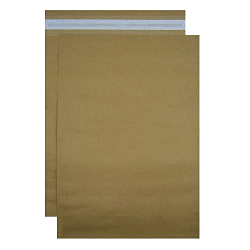 Versandtaschen aus Kraftpapier, Optik, blickdicht, mit Selbstverschluss, leicht haftend und robust, große braune Umschläge, verschiedene Größen (50, 420 x 500 x 100 mm) von OFITURIA