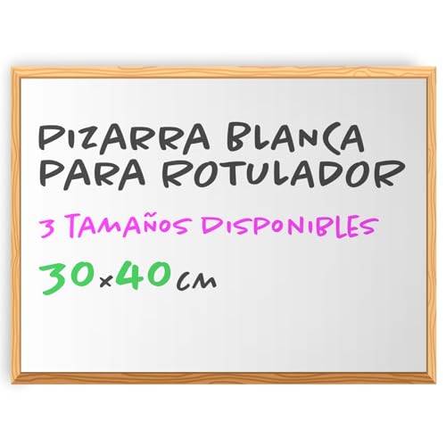 Whiteboard, Tafel mit Holzrahmen zur Wandmontage, Tafel für Hochzeiten, Kinder, Schule und Zuhause, Whiteboard ideal für Klassenzimmer, Gastronomie und Veranstaltungen - Ofituria (30x40) von OFITURIA
