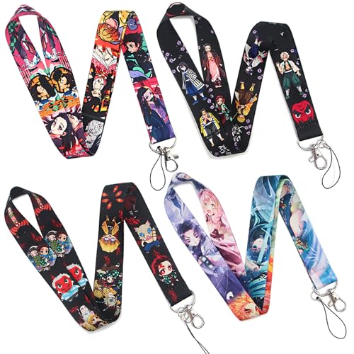 OFKAFEZV 4 StüCk SchlüSselband UmhäNgeband Dämon, Cute Cartoon Kids Dämon Lanyard SchlüSselband, Zweiseitiger Druck In Vollfarbe FüR Arbeitskarte, Zugangskarten, Ausweishalter, Handy Band OFKAFEZV 4 StüCk SchlüSselband UmhäNgeband Dämon, Cute Cartoon Kids Dämon Lanyard SchlüSselband, Zweiseitiger Druck In Vollfarbe FüR Arbeitskarte, Zugangskarten, Ausweishalter, Handy Band von OFKAFEZV