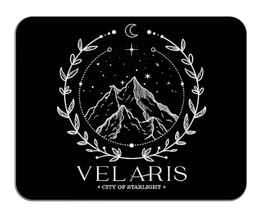 OFlich Velaris Mauspad mit Aufschrift "City of Starlight The Night Court", rutschfeste Gummiunterseite, dekoratives Gaming-Mauspad für Schlafsaal, Büro, Heimschreibtischdekoration (24,1 x 20,9 cm) von OFlich