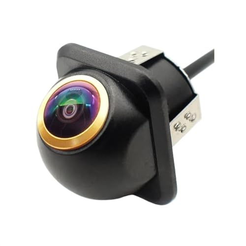 RüCkfahrkamera Nachtsicht AHD 1080P CVBS 4K Schwarz Auto Rückfahrkamera HD Nachtsicht Reverse AHD Front Fahrzeug Kamera 180 Grad Goldene Fischaugen Objektiv Screen Monitor(CVBS 720P) von OGJFD