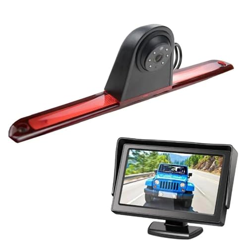 RüCkfahrkamera Nachtsicht HD 3. Bremslichtkamera, Nachtsicht-Rückfahrkamera Für VW Für Crafter 2004 2005 2006 Screen Monitor(5.0inch Monitor) von OGJFD