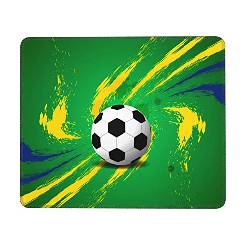 Sport Ball Fußball Mauspad mit genähtem Rand, rutschfeste Gummibasis Mousepad, für Laptop, Computer von OGNOT