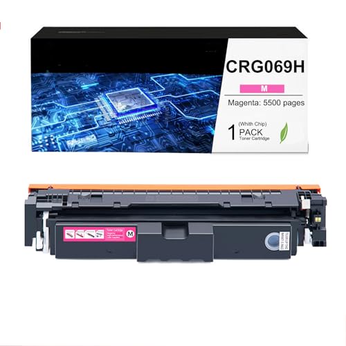 069H CRG-069H CRG069H Kompatible Tonerkartusche (BK: 7600 CMY: 5500 Seiten) für Laserdrucker Canon i-SENSYS MF752 MF752Cdw MF754 MF754Cdw LBP673 LBP673Cdw (Magenta) von OGOUGUAN