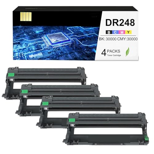 CAIDI DR248 Trommel, kompatibel mit DR-248 DR 248 DR248CL DR-248CL, Ersatz für Toner Brother TN248 TN248XL für MFC-L3760CDW DCP-L3560CDW LC3740CDW L3520CDWE L3520CDW HL-LC33520CDW 215CW LCD. 3220CW von OGOUGUAN