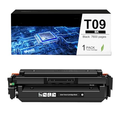 CAIDI Tonerkartusche Canon T09 (mit Chip), kompatibel mit Laserdrucker Canon C1127iF C1127P MF1127C LBP1127C C1127i (1 Black-7600 Seiten) von OGOUGUAN