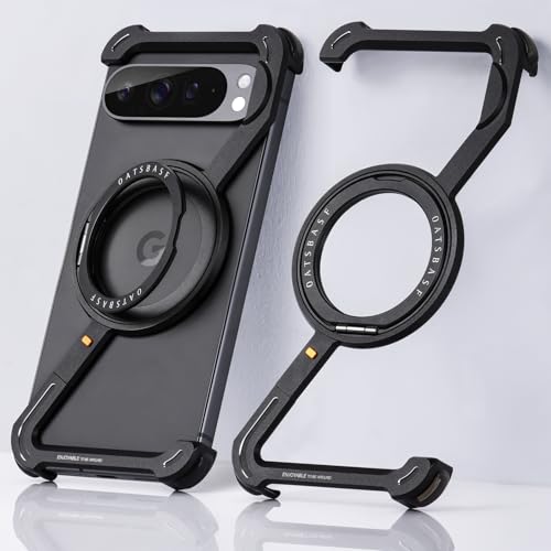 OGRANEE Metal Frameless for Google Pixel 9 Case/Pixel 9 Pro Phone Case Compatible with Mag Safe Kickstand 360° Rotatable, Minimalist Slim Thin Bumper for 9pro with Ring Holder Magnetic Stand Black OGRANEE Metal Frameless for Google Pixel 9 Case/Pixel 9 Pro Phone Case Compatible with Mag Safe Kickstand 360° Rotatable, Minimalist Slim Thin Bumper for 9pro with Ring Holder Magnetic Stand Black von OGRANEE