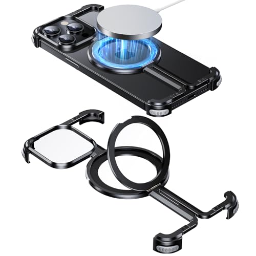 OGRANEE Rahmenlos für iPhone 13 Promax Hülle mit Magsafe Kickstand, Lünette Weniger Minimalistisch Metall Slim Hard Stoßfest Ultra Dünn für iPhone 13 Pro Max Hülle mit Ring Ständer Halter Magnetische OGRANEE Rahmenlos für iPhone 13 Promax Hülle mit Magsafe Kickstand, Lünette Weniger Minimalistisch Metall Slim Hard Stoßfest Ultra Dünn für iPhone 13 Pro Max Hülle mit Ring Ständer Halter Magnetische von OGRANEE