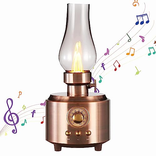 OHAANYY Retro Kerosin Bluetooth Lautsprecher mit LED Licht,Tragbarer Lautsprecher,Fantastischer Sound,Bluetooth Box mit Nachtlicht,Tragbar Musikbox Speaker Bluetooth Kraftvoller Bass Hohe Lautstärke von OHAANYY