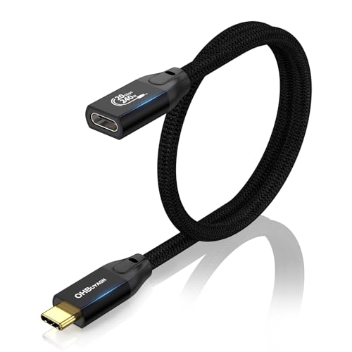 USB C Verlängerungs Kabel 20Gpbs Datenkabel USB C 3.2 Gen2x2 Verlängerung 240W PD 3.1 Schnellladung USB-C Stecker auf Buchse 4K@60Hz Videoübertragung Kompatibel mit S22/S21/S20 MacBook Pro iPad von OHBUYAGN