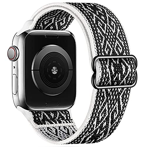 OHCBOOGIE Trail Loop Kompatibel mit Apple Watch Ultra 42mm 44mm 45mm 49mm,Nylon Elastisch Einstellbar Sport Armband for Iwatch Series 8/7/6/5/4/3/2/1/SE Herren Damen von OHCBOOGIE