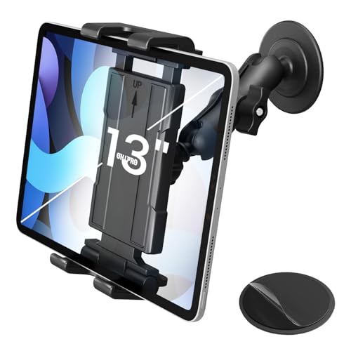 OHLPRO Tablet Wandhalterung, 360° Drehbar Kein Bohrer Tablet Halter mit 3M Kleben, für 5-13'' iPad/Galaxy Tab/eReader/Smartphone, ipad Halterung Wand Universal Auto Windschutzsche, Tischplatte, Wall OHLPRO Tablet Wandhalterung, 360° Drehbar Kein Bohrer Tablet Halter mit 3M Kleben, für 5-13'' iPad/Galaxy Tab/eReader/Smartphone, ipad Halterung Wand Universal Auto Windschutzsche, Tischplatte, Wall von OHLPRO