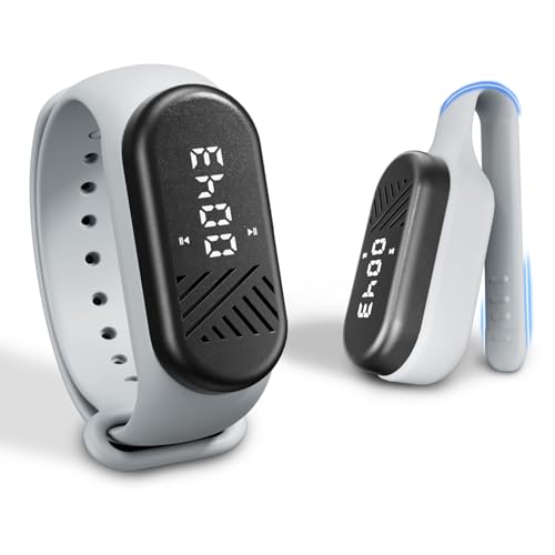 OHLPRO Tragbare Bluetooth Lautsprecher Klein, Clip-On Speaker Mini Lautsprecher Zwei Tragevarianten, kabellos mit Bass HD-Sound, IPX5 Wasserdicht, Ideal für Travel, Sport und Outdoor, Grau von OHLPRO