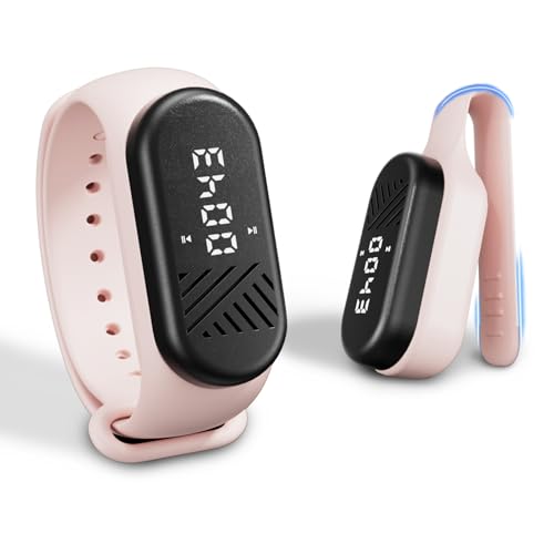 OHLPRO Tragbare Bluetooth Lautsprecher Klein, Clip-On Speaker Mini Lautsprecher Zwei Tragevarianten, kabellos mit Bass HD-Sound, IPX5 Wasserdicht, Ideal für Travel, Sport und Outdoor, Rosa von OHLPRO