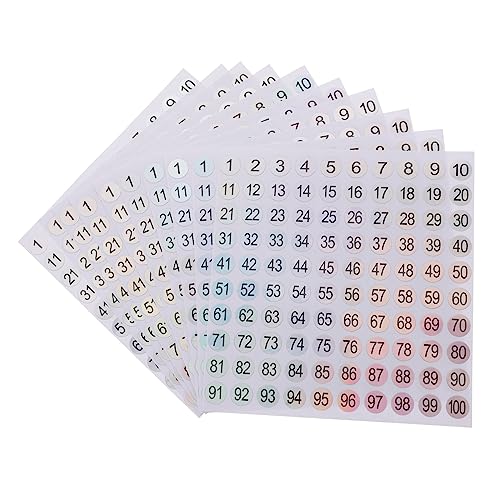 OHPHCALL 10Blätter Zahlenaufkleber mit Nummern Selbstklebende Runde Sticker Reflektierendes Design für Einfache Klassifizierung und Organisation für Lager Schränke OHPHCALL 10Blätter Zahlenaufkleber mit Nummern Selbstklebende Runde Sticker Reflektierendes Design für Einfache Klassifizierung und Organisation für Lager Schränke von OHPHCALL