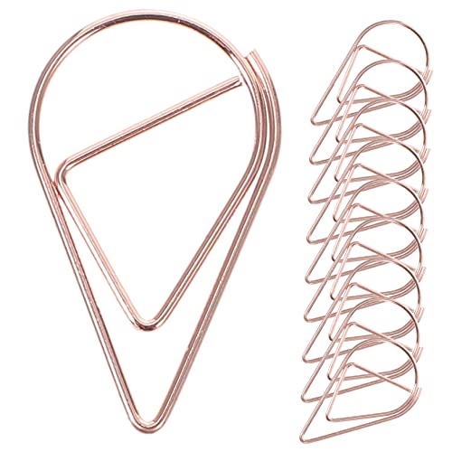 OHPHCALL 10Stücke Niedliche Wassertröpfchen Büroklammern aus Metall Roségold Schreibtischzubehör für Schule und Büro Praktische Clips für Dokumente und Notizen Langlebig OHPHCALL 10Stücke Niedliche Wassertröpfchen Büroklammern aus Metall Roségold Schreibtischzubehör für Schule und Büro Praktische Clips für Dokumente und Notizen Langlebig von OHPHCALL