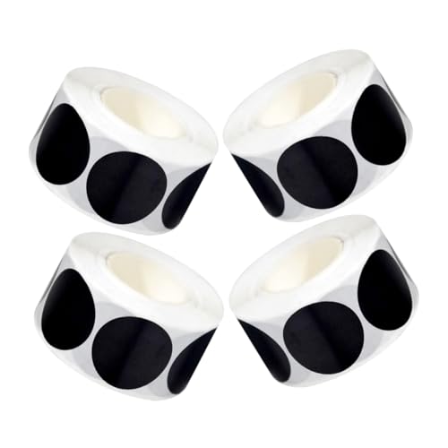 OHPHCALL 4 Rollen Runde Zielaufkleber, Schwarze Papierrolle, Selbstklebende Kreispunkt-aufkleber, Etiketten, Universelle Zielrollenwechsler, Beschreibbar, Wasserdicht OHPHCALL 4 Rollen Runde Zielaufkleber, Schwarze Papierrolle, Selbstklebende Kreispunkt-aufkleber, Etiketten, Universelle Zielrollenwechsler, Beschreibbar, Wasserdicht von OHPHCALL