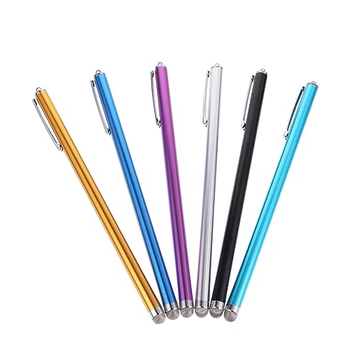 OHPHCALL 6 Stück Kapazitiver Eingabestift für Telefon/Tablet Universeller Touchscreen-Stift Kratzfeste Faserspitze Resistent gegen Fingerabdrücke Stick-Design Stilvoll Kompakt von OHPHCALL