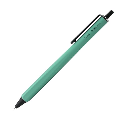 OHTO GS02 Gelschreiber, einziehbare Nadelspitze, 0,5 mm feine Spitze, mintgrüner Schaft, ultra-schnell trocknender schwarzer Gelschreiber, Ganzmetall-Hybrid-Körper, GS02-G5-MI von OHTO