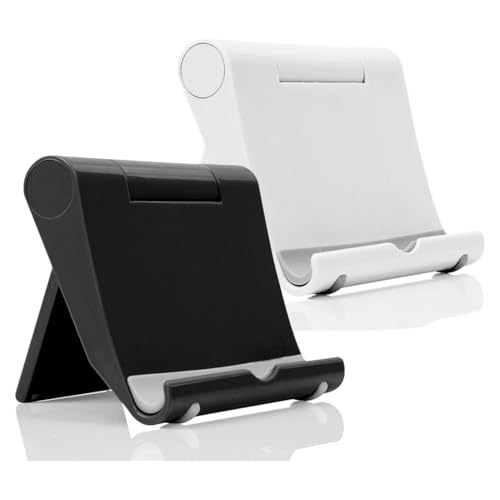 OIGWBPH 2pcs Handyhalter klappbarer und Verstellbarer Handyhaltertisch kompatibel mit Tablets und Anderen Smartphones OIGWBPH 2pcs Handyhalter klappbarer und Verstellbarer Handyhaltertisch kompatibel mit Tablets und Anderen Smartphones von OIGWBPH