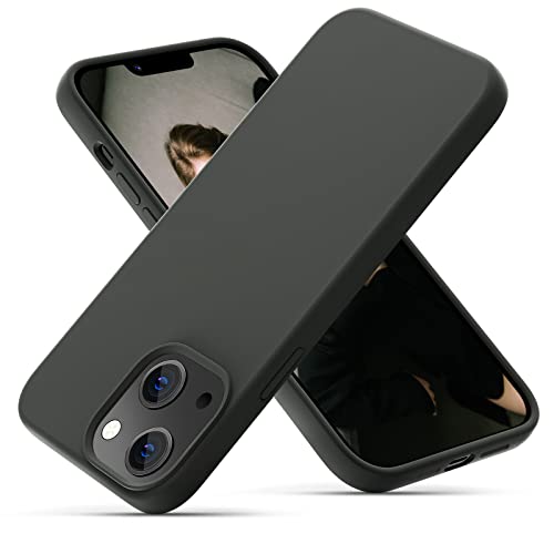 OIIAEE Silikonhülle Entwickelt für iPhone 13 Hülle, Ultradünne Stoßfeste Schutzhülle aus Flüssigsilikon mit weichem, kratzfestem Mikrofaserfutter, 6,1 Zoll,Weltraumgrau von OIIAEE