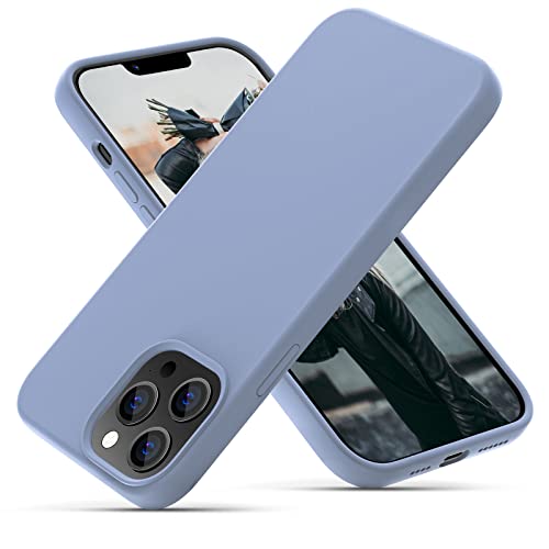 OIIAEE Silikonhülle Entwickelt für iPhone 13 Pro Max Hülle, Ultradünne Stoßfeste Schutzhülle aus Flüssigsilikon mit weichem, kratzfestem Mikrofaserfutter, 6,7 Zoll, Sierra Blau von OIIAEE