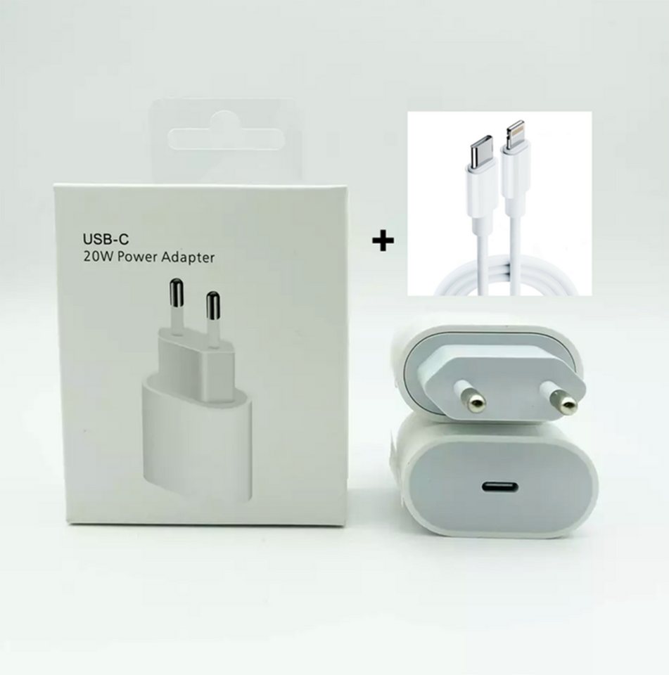 OIITH 20W Ladegerät Adapter + 2m Lighting auf USB-C Ladekabel für iPhone 5, USB-Ladegerät von OIITH