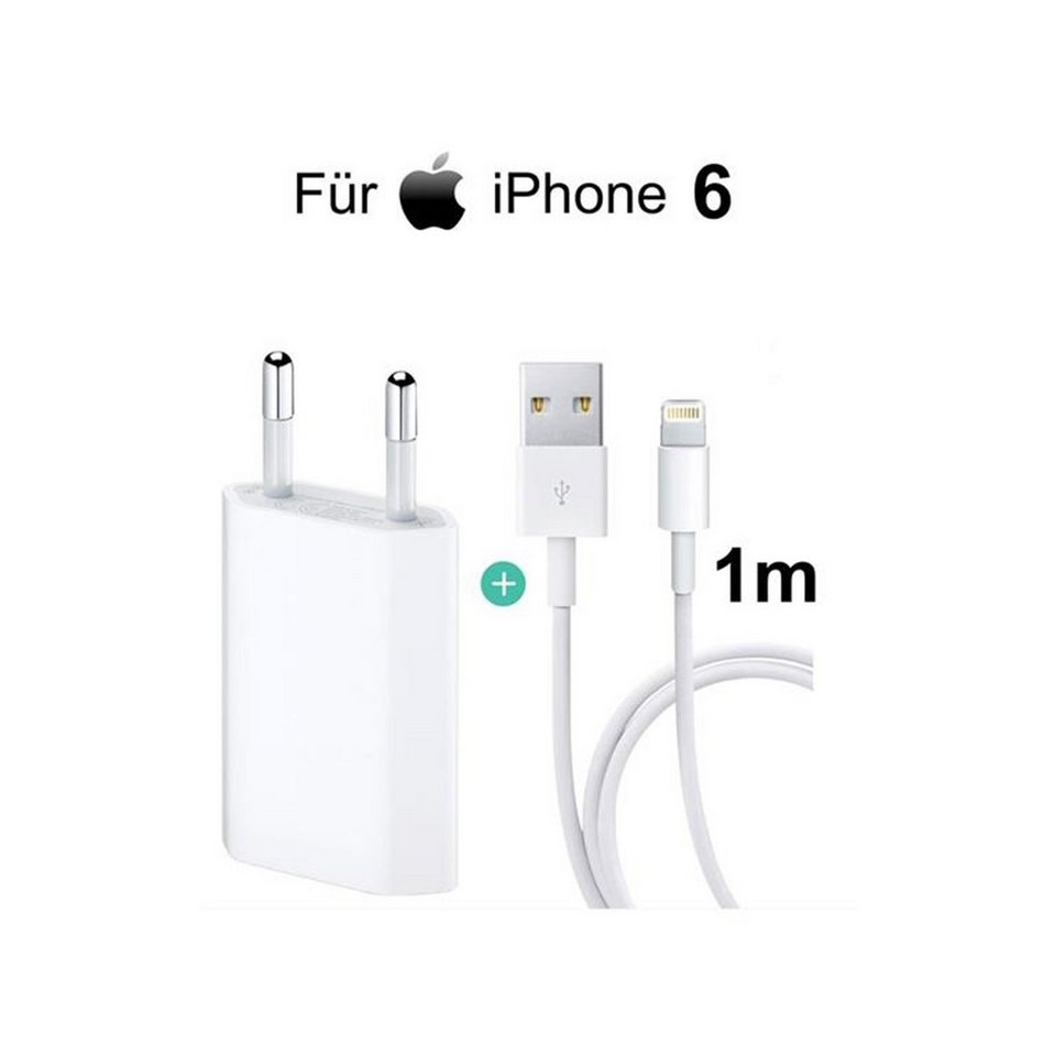 OIITH iPhone 6 USB Ladegerät Netzteil 5W + Lightning Ladekabel 1m Smartphone-Ladegerät von OIITH